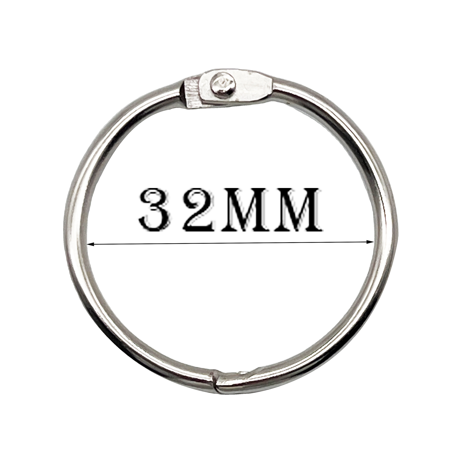 32mm fashion good quality silver iron metal catalogue book ring hinged book split rings for cards album office school supplies